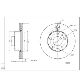Bremsscheibe 230 993 für DUCATO Bus (230) für 29,67 CHF