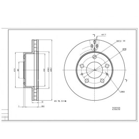 Bremsscheibe 232 232 für DUCATO Bus (230) für 41,18 CHF