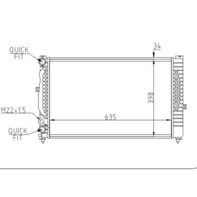 Kjøp Radiator, motorkjøling av HART 603 871 til den lave prisen 1031,33 NOK