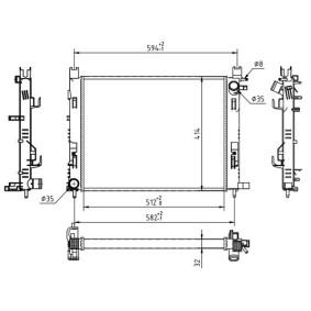 Achetez des Radiateur du moteur HART 614 516 à prix pour 94,38 €