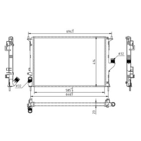 Achetez des Radiateur du moteur HART 618 148 à prix pour 80,05 €
