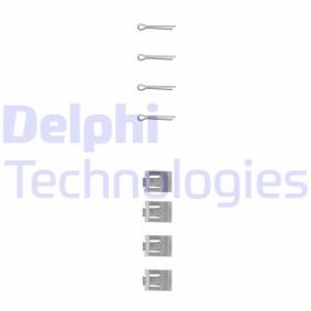 Zubehörsatz, Scheibenbremsbelag des Herstellers DELPHI - Originalware Artikelnummer: LX0027