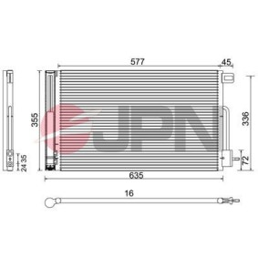 Köp Kondensor, klimatanläggning av JPN 60C9098-JPN till det låga priset 561,62 kr