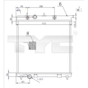 Achetez des Radiateur du moteur TYC 705-0072-R à prix pour 69,56 €