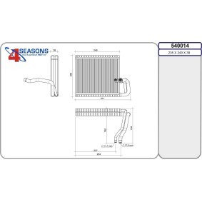 Verdampfer, Klimaanlage 540014