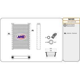 Acquista Scambiatore calore per riscaldamento abitacolo da AHE 94105 a buon mercato per soli 108,89 €