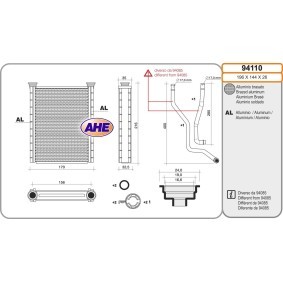 Acquista Scambiatore calore per riscaldamento abitacolo da AHE 94110 a buon mercato per soli 88,96 €