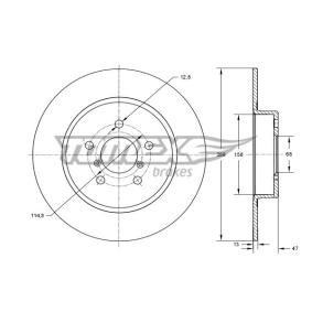 Acquista Disco freno da TOMEX brakes TX 73-54 a buon mercato per soli 65,59 €