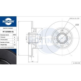 Compre Disco de travão da ROTINGER RT 3256BS-GL a um preço baixo por 82,04 €