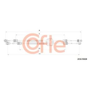 Compre Cabo de aço, caixa de velocidades de COFLE online para Transit Mk7 Camião de plataforma / Chassis (V363, FED, FFD) a preços moderados