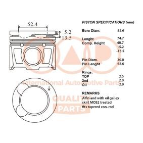 Comprar Pistón de IAP QUALITY PARTS 100-14077 a bajo precio de 577,71 €