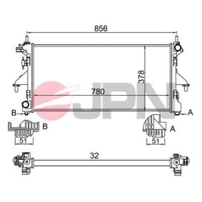 Achetez des Radiateur du moteur JPN 60C9019-JPN à prix pour 103,91 €