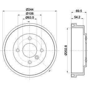 Bremstrommel MBD428 von MINTEX günstig für 58,14 € online kaufen