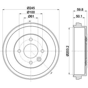 Bremstrommel MBD433 für NISSAN