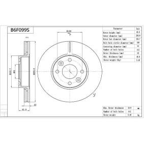 Compre Disco de travão da AISIN B6F099S a um preço baixo por 33,31 €