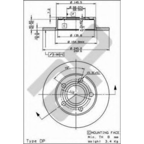 AUDI Bremsscheibe von METZGER