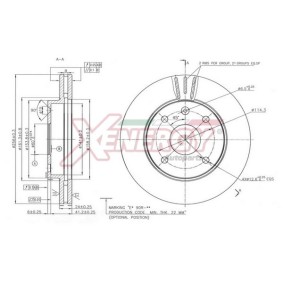 Bremsscheibe X602812 für DAEWOO