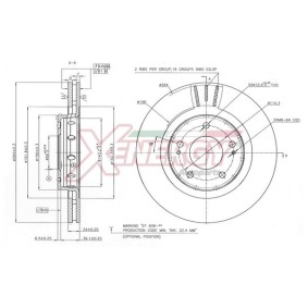 Bremsscheibe X602851 für MITSUBISHI