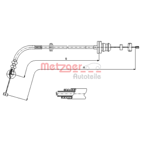 Gaszug für FIAT von METZGER