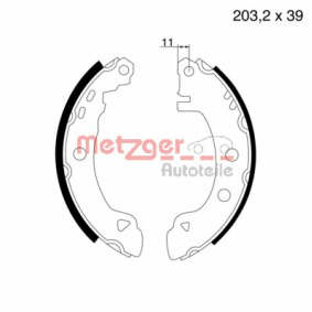 Compre Jogo de maxilas de travão da METZGER MG 654 a um preço baixo por 21,73 €