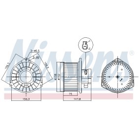 Achetez des Pulseur d'air habitacle NISSENS 87531 à prix pour 83,98 €