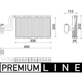 Verdampfer, Klimaanlage von MAHLE ORIGINAL AE 191 000P