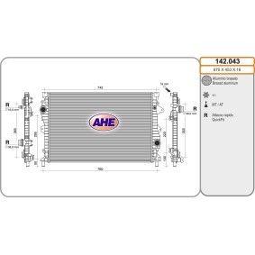 Achetez des Radiateur du moteur AHE 142.043 à prix pour 289,08 €