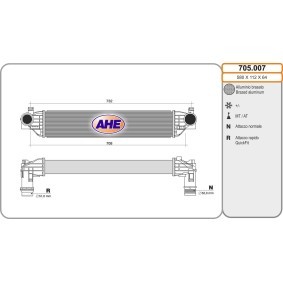 Köp Intercooler av AHE 705.007 till det låga priset 3306,10 kr