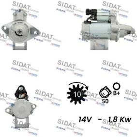 Köp Startmotor av SIDAT S12DE0526A2 till det låga priset 1826,28 kr