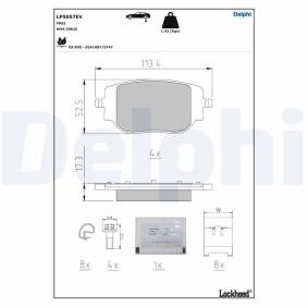 Osta Jarrupalat, levyjarru DELPHI:llä LP5057EV edullisesti hintaan 56,79 €