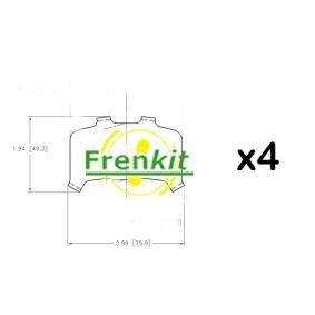 Köp Anti-skrik-folie, bromsbelägg (skivor) av FRENKIT 940018 till det låga priset 104,21 kr