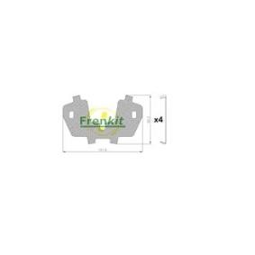 Acquista Sfoglia anticigolío, Pastiglia freno, (Piastra posteriore) da FRENKIT 940204 a buon mercato per soli 9,19 €