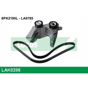 Achetez des Jeu de courroies trapézoïdales à nervures LUCAS LAK0286 à prix pour 109,77 €