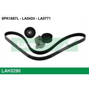 Achetez des Jeu de courroies trapézoïdales à nervures LUCAS LAK0290 à prix pour 65,42 €