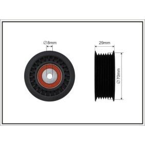 Compre Rolo tensor, correia trapezoidal estriada da CAFFARO 500651 a um preço baixo por 15,71 €