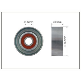 Compre Rolo tensor, correia trapezoidal estriada de CAFFARO online para MDX (YD2) a preços moderados