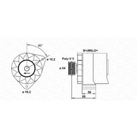 Lichtmaschine für SAAB von MAGNETI MARELLI