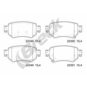 Compre Pastilhas de travão da BRECK 22349 00 704 00 a um preço baixo por 56,04 €