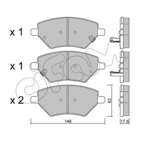 Acquista Kit pastiglie freni da CIFAM 822-1286-0 a buon mercato per soli 76,94 €