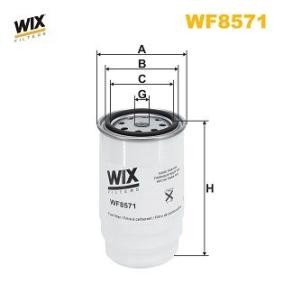 Achetez des Filtre à carburant WIX FILTERS WF8571 à prix pour 70,70 €