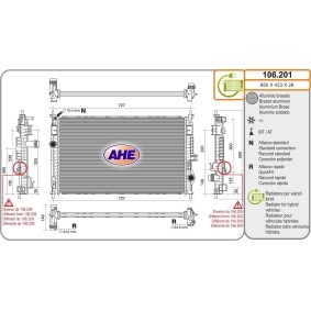Compre Radiador, arrefecimento do motor da AHE 106.201 a um preço baixo por 251,49 €