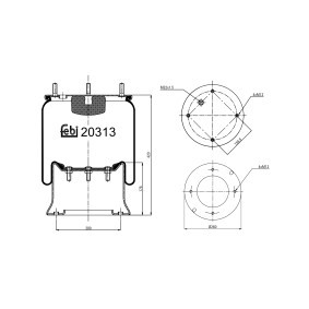 Acquista Soffietto, Sospensione pneumatica da FEBI BILSTEIN 20313 a buon mercato per soli 91,70 €