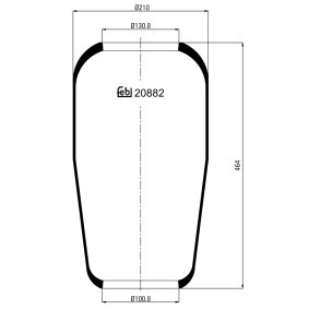 Comprar Fuelle, suspensión neumática de FEBI BILSTEIN 20882 a bajo precio de 36,20 €