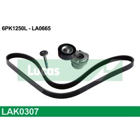Achetez des Jeu de courroies trapézoïdales à nervures LUCAS LAK0307 à prix pour 94,71 €