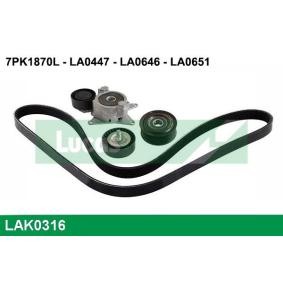 Achetez des Jeu de courroies trapézoïdales à nervures LUCAS LAK0316 à prix pour 197,15 €