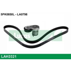 Achetez des Jeu de courroies trapézoïdales à nervures LUCAS LAK0321 à prix pour 58,07 €