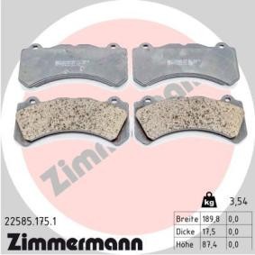 Køb Bremseklodser af ZIMMERMANN 22585.175.1 til den lave pris 1013,62 DKK
