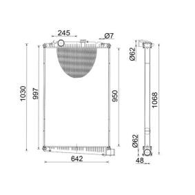 Kjøp Radiator, motorkjøling av MAHLE ORIGINAL CR 1048 001S til den lave prisen 5640,51 NOK