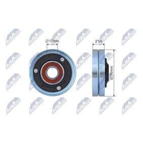 Compre Rolo tensor, correia trapezoidal estriada de NTY online para R8 Coupe (422, 423) a preços moderados