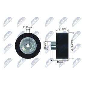 Compre Rolo tensor, correia trapezoidal de NTY online para Transit Mk6 Camião de plataforma / Chassis (V347, V348, FM, FN, FF) a preços moderados